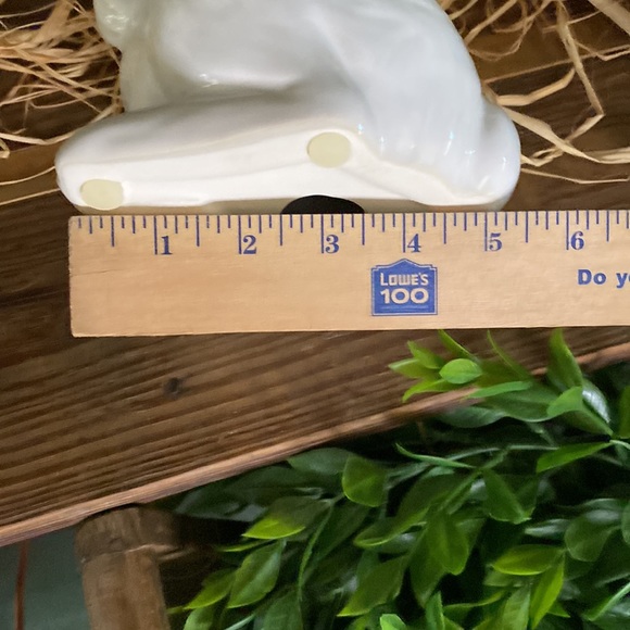 Pottery Barn Whimsical White Glazed Stoneware Bunny Figure and Bunny Bowl 🐇 - Picture 11 of 17